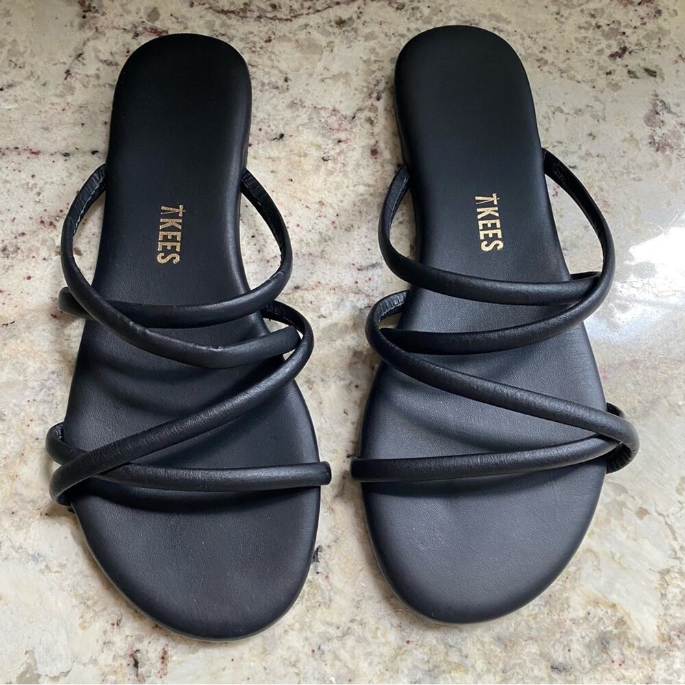 TKEES Black Strappy Sandals